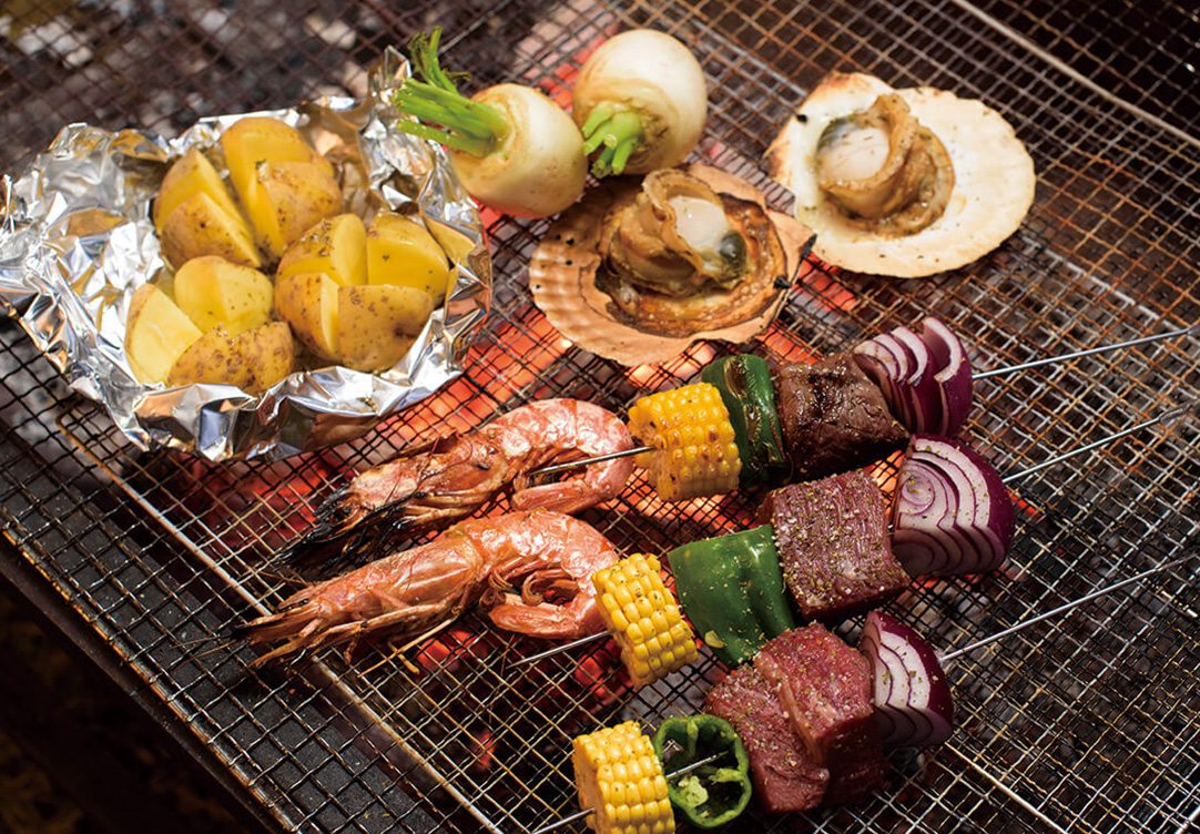 コテージでのBBQ